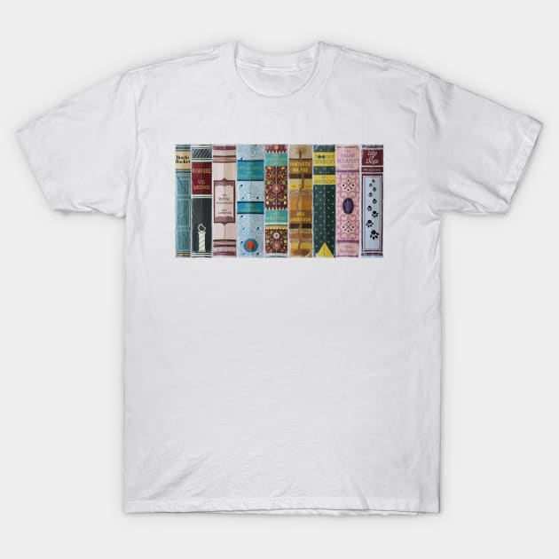 Wes Anderson Book Collection T-Shirt by JordanBoltonDesign